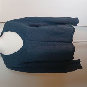 CAbi blue cotton knit sweater